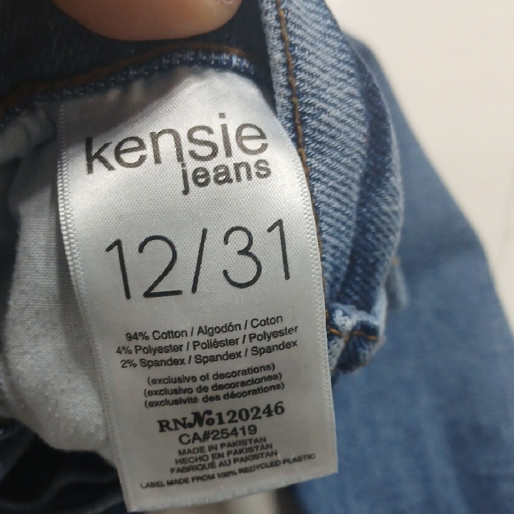 Women's Blue Jeans By Kensie , Sz 12/31, Pre-owned, Stretch - Picture 4 of 9